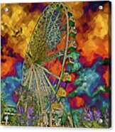 Myrtle Beach Skywheel Abstract Acrylic Print