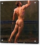 Naked On A Rail Acrylic Print