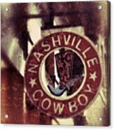 Nashville Cowboy Boots Acrylic Print