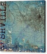 Nashville Skyline Map Acrylic Print