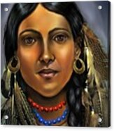 Native American Indian Woman Acrylic Print