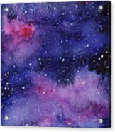 Nebula Watercolor Galaxy Acrylic Print