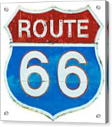 Neon Route 66 Sign Acrylic Print