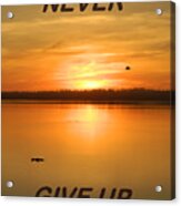 Never Give Up Acrylic Print
