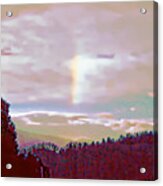 New Year's Dawning Fire Rainbow Acrylic Print