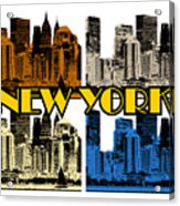 New York 4 Color Acrylic Print
