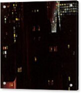 New York, Night, Acrylic Print