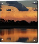 Newark Reservoir Sunset #05813 Acrylic Print