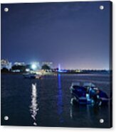 Night At Hilton Al Hamra Beach And Golf Resort At Ras Al Khaimah Acrylic Print