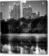 Night Atlanta.piedmont Park Lake. Acrylic Print