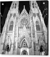 Night St Patrick's Cathedral Acrylic Print