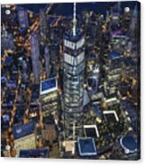 Nighttime Aerial View Of 1 Wtc Acrylic Print