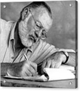 Nobel Prize Winning Author Ernest Hemingway No Date Acrylic Print