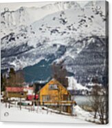 Nordbotn Village House Troms Norway Acrylic Print