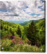North Carolina Blue Ridge Parkway Scenic Landscape Nc Appalachian Mountains Acrylic Print