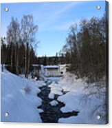 Norwegian Winter Landscape. Acrylic Print