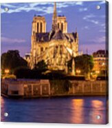 Notre Dame De Paris At Sunset Acrylic Print