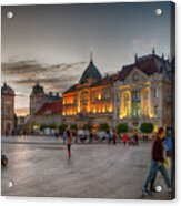 Novi Sad Liberty Square At Twilight Acrylic Print