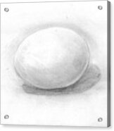 Observation Egg On White Acrylic Print