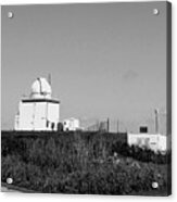 Observatory At The Canaveral Nationall Seashore In Black And White Acrylic Print