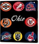 Ohio Professional Sport Teams Collage Acrylic Print
