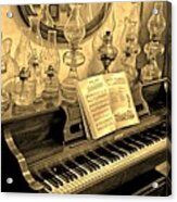 Oil Lamps On Piano Acrylic Print