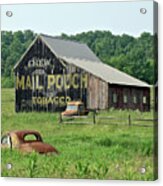 Old Barn Mail Pouch Tobacco Advertising Acrylic Print