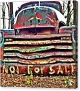 Old Chevy Truck With Graffiti Acrylic Print