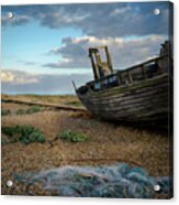 Old Fishing Boat, Dungeness Acrylic Print