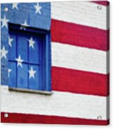 Old Glory, American Flag Mural, Street Art Acrylic Print