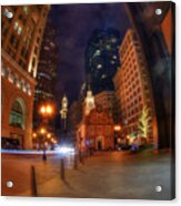 Old State House - Boston At Night Acrylic Print