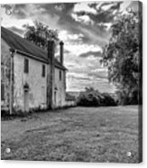 Old Stone House Black And White Acrylic Print