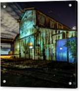 Old Tacoma Industrial Building Light Painted Acrylic Print