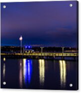 Old Town Pier During The Blue Hour Acrylic Print
