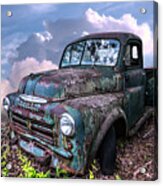 Old Vintage Dodge Truck In Soft Summer Sunset Tones Acrylic Print
