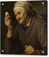 Old Woman Selling Eggs Acrylic Print