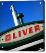 Oliver Tractor Nameplate Acrylic Print