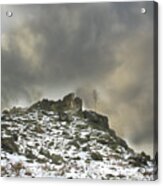 Ominous Clouds Over Beacon Hill Leicestershire. Acrylic Print