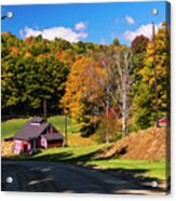 On The Back Roads Of Reading Vermont Acrylic Print
