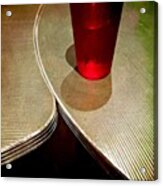 On The Right. #redglass #tables Acrylic Print