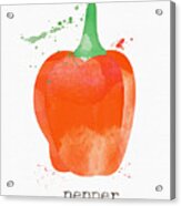 Orange Bell Pepper Acrylic Print