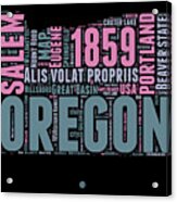 Oregon Word Cloud 2 Acrylic Print