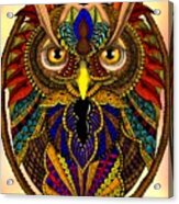 Ornate Owl In Color Acrylic Print