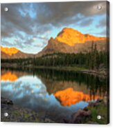 Ostler Lake And Peak Acrylic Print