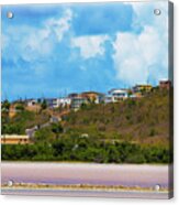 Overlooking The Salt Pond At Sandy Ground In Anguilla Acrylic Print