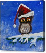 Owl Be Home For Christmas Acrylic Print