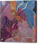 Owl Woman At Chichen Itza Acrylic Print