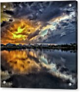 Oyster Lake Sunset Acrylic Print
