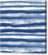 Painterly Beach Stripe 3- Art By Linda Woods Acrylic Print