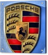 Painting Of Porsche Badge Acrylic Print